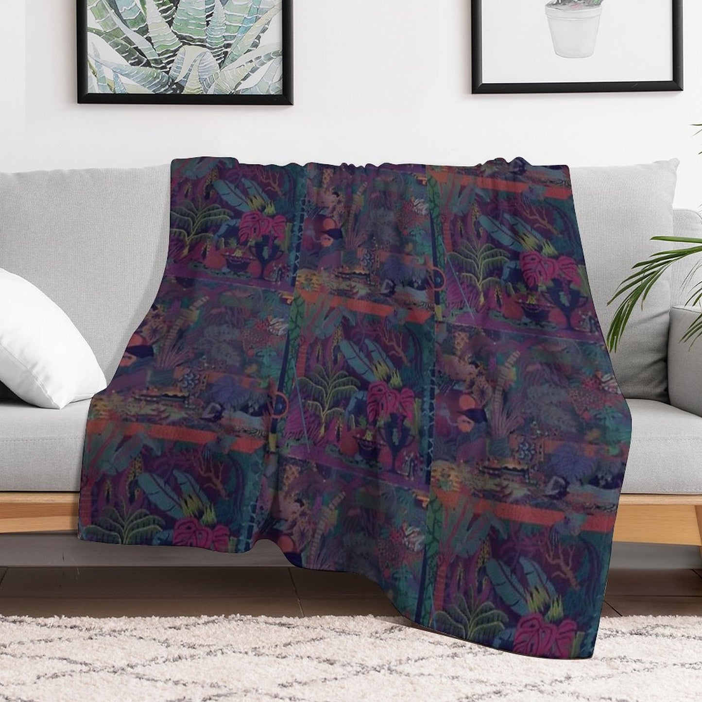 ZABA Patterns Glass Animals Sustainable Throw Blanket