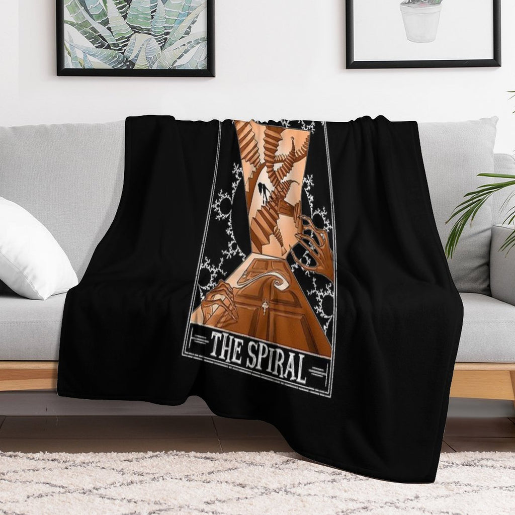 The Spiral Tarotesque - (Dark) Eco-conscious Throw Blanket