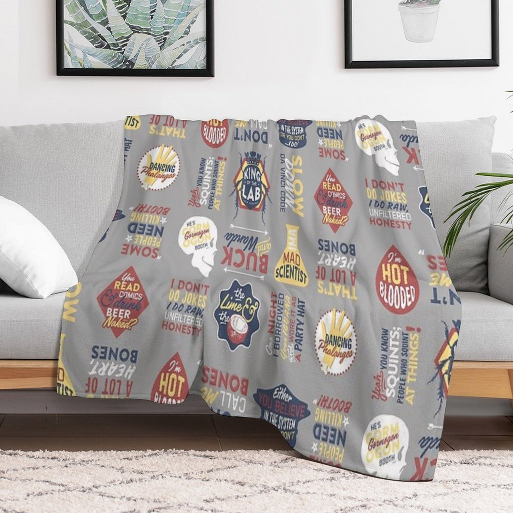 BONES - TV SHOW - COLOR COLLAGE Premium Throw Blanket