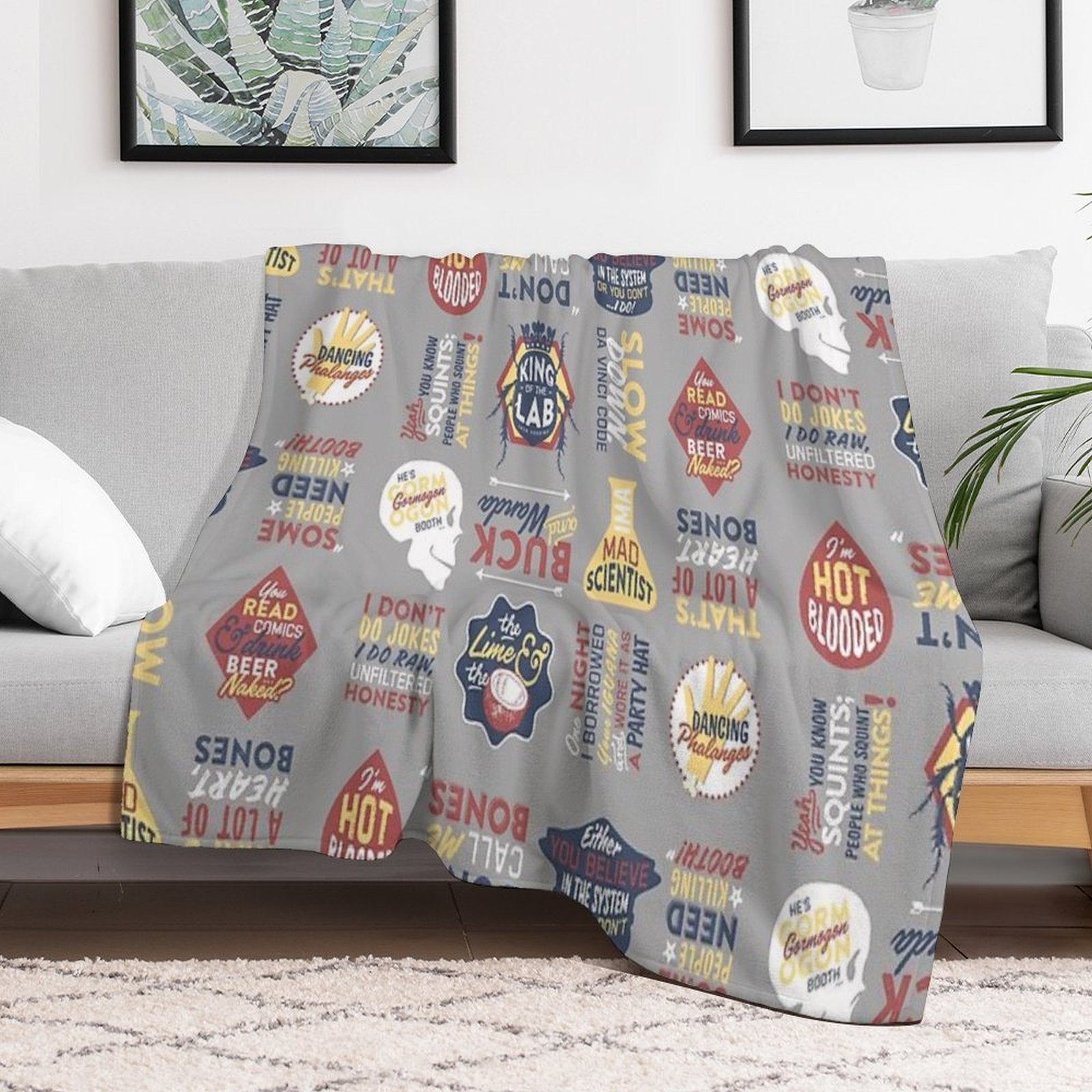 BONES - TV SHOW - COLOR COLLAGE Premium Throw Blanket