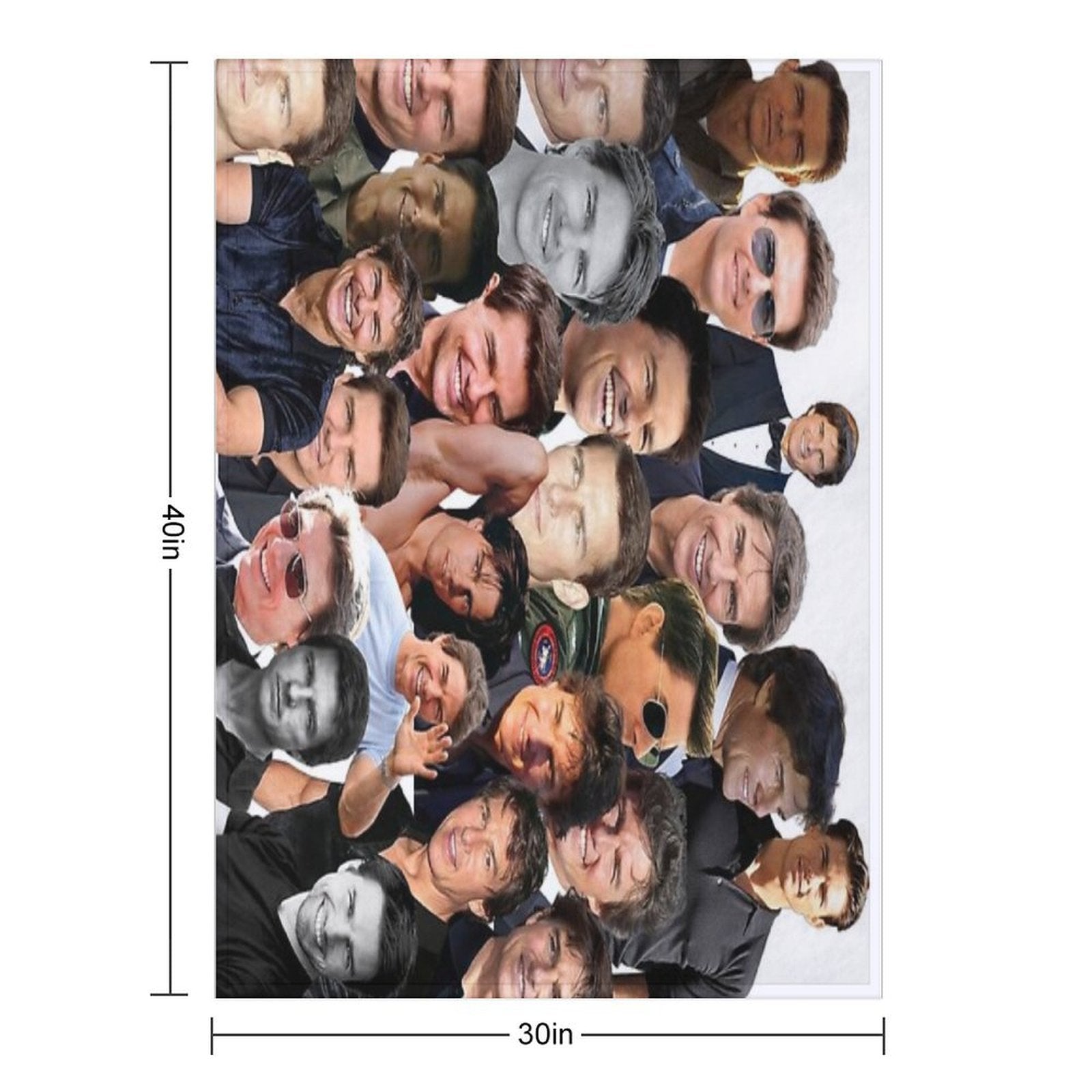 Tom Cruise Photo Collage Travel-friendly Throw Blanket