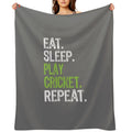 Best Eat Sleep Cricket Gift Design Quick-dry Throw Blanket