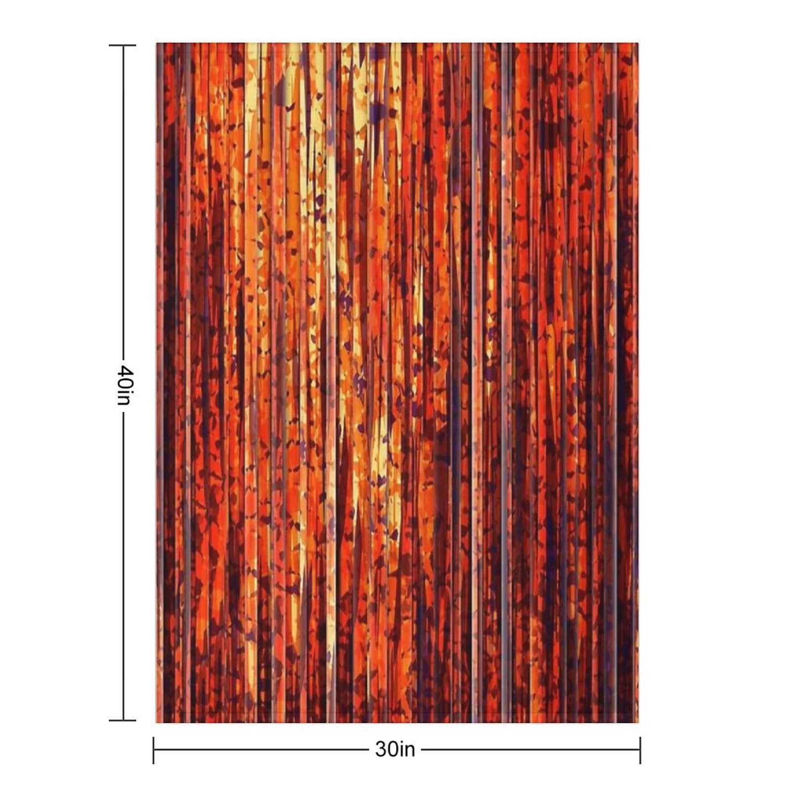Abstract Orange Stripes Multi-functional Throw Blanket