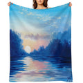 Blue Daybreak Durable Throw Blanket