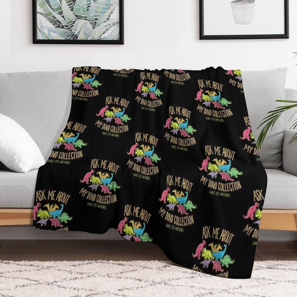 Dino Collection Travel-friendly Throw Blanket