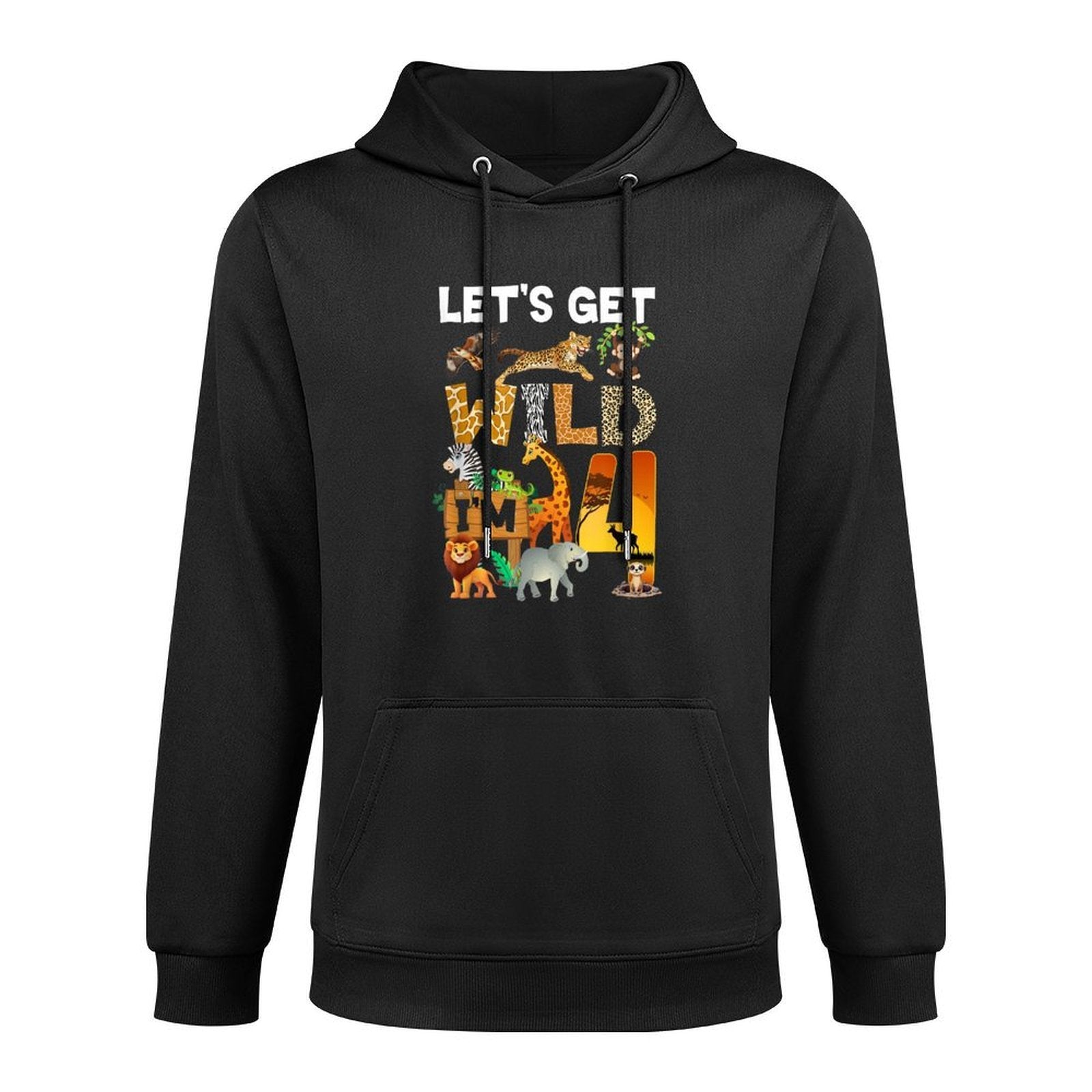 4 Year Old Zoo Birthday Safari Jungle Animal 4Th Bday Moisture-Wicking Hoodie