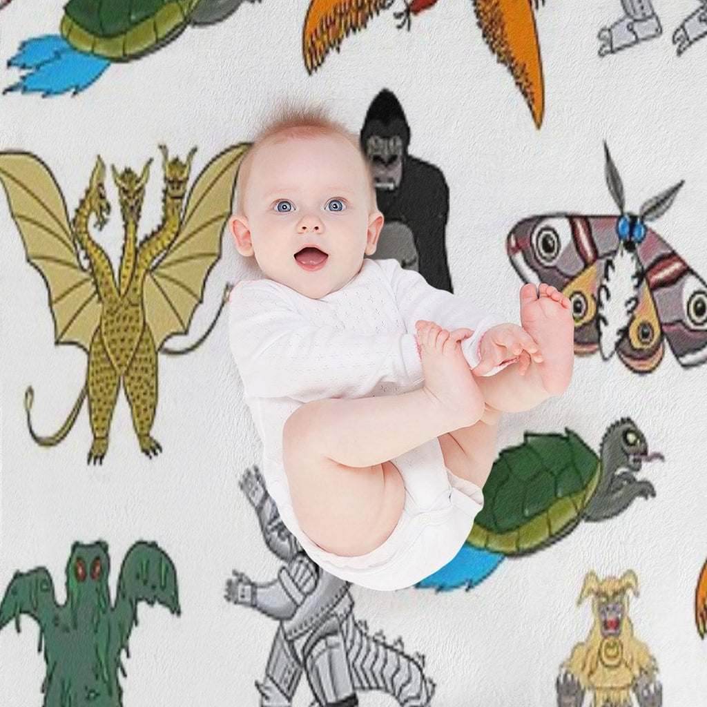 Colorful Kaiju Durable Throw Blanket