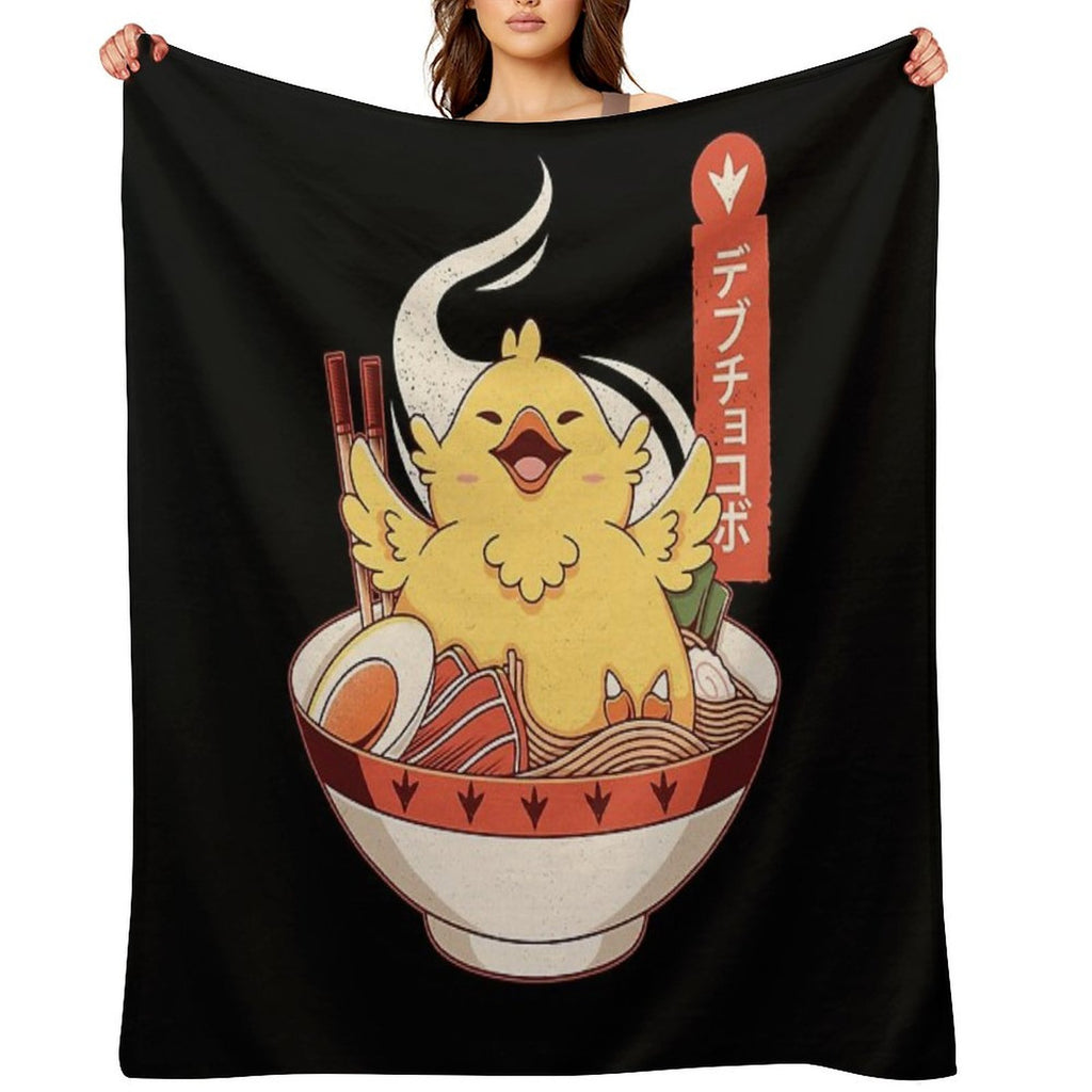 Fat Chocobo Ramen All-season Throw Blanket