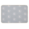 Boho Sun And Moon Pattern Bohemian Aesthetic In Muted Colors Muted Teal  Long-Lasting Bath Mat