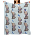 Elephant with A Butterfly Gift-ready Throw Blanket