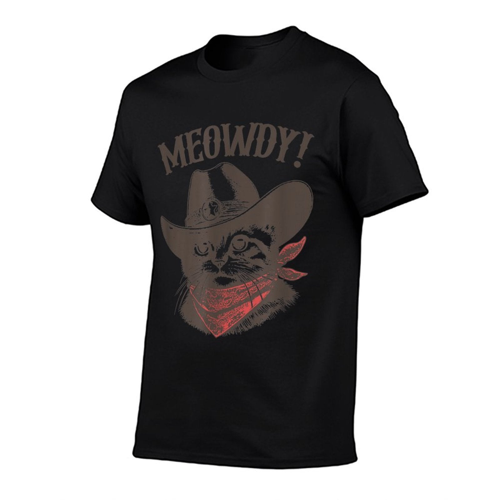 Meowdy Cat Cowboy Cat Country Western Funny Cat Comfortable T-Shirt