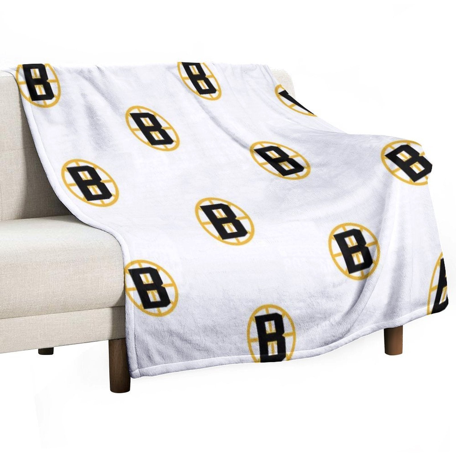 Boston Hockey Easy Care Throw Blanket