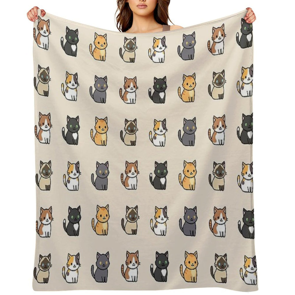 Cute Cats Durable Throw Blanket