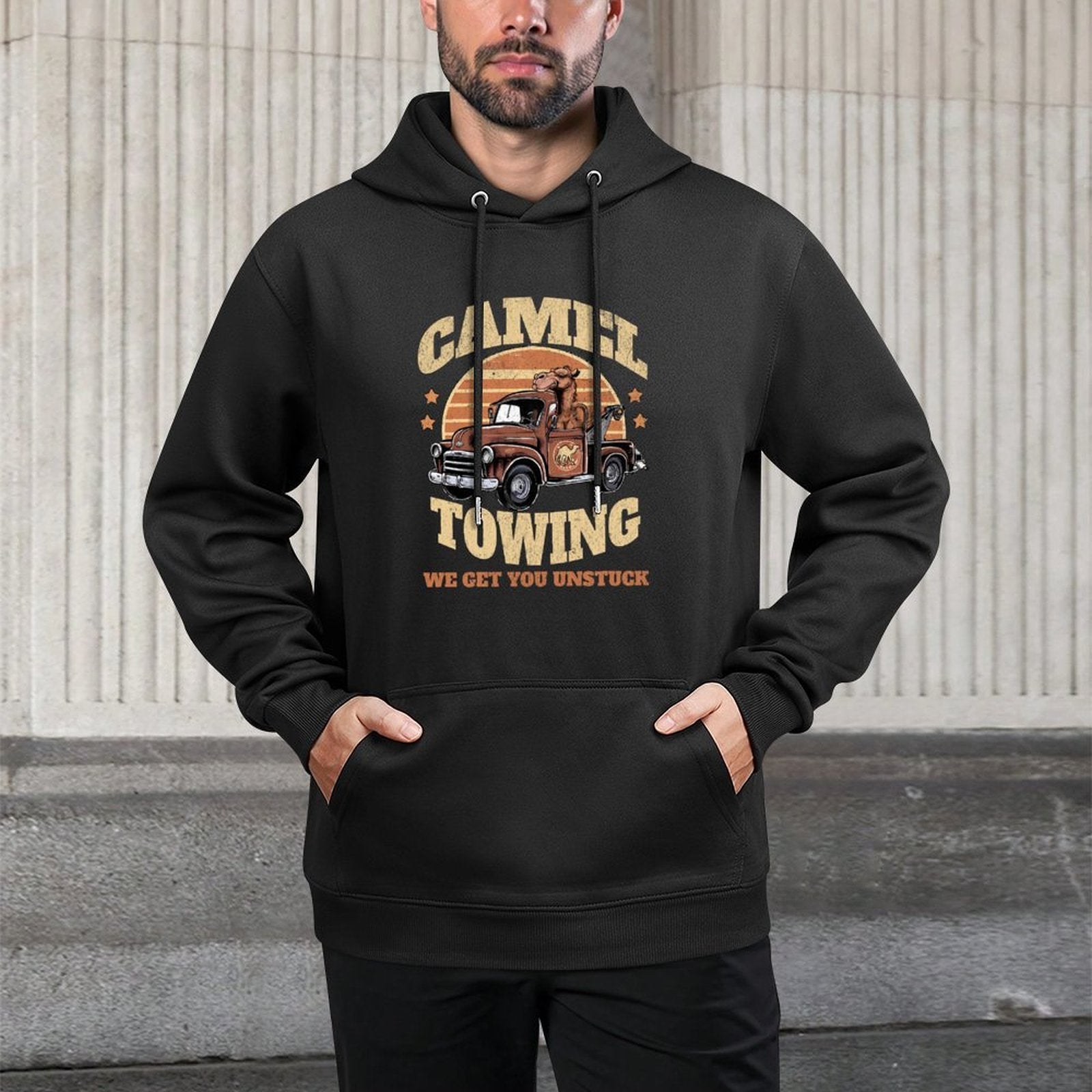 Camel Towing Inappropriate Humor Adult Humor Camel Towing Easy Care Hoodie