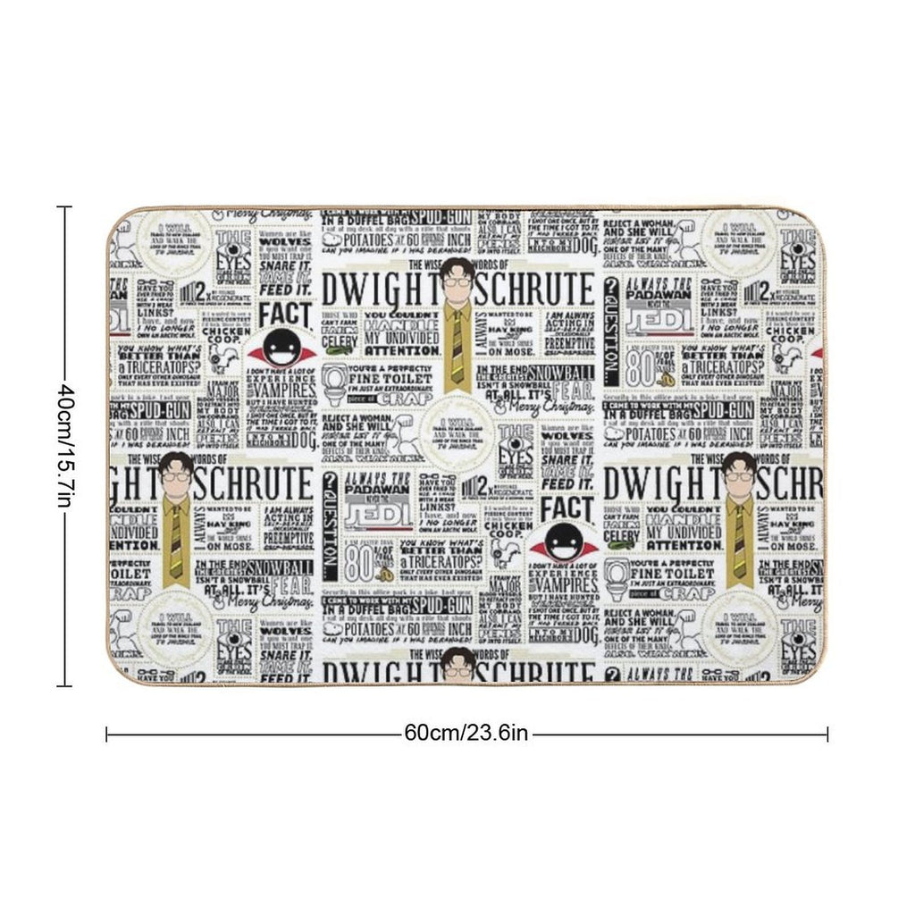The Wise Words of Dwight Schrute (Light Tee)  Non-Slip Bath Mat