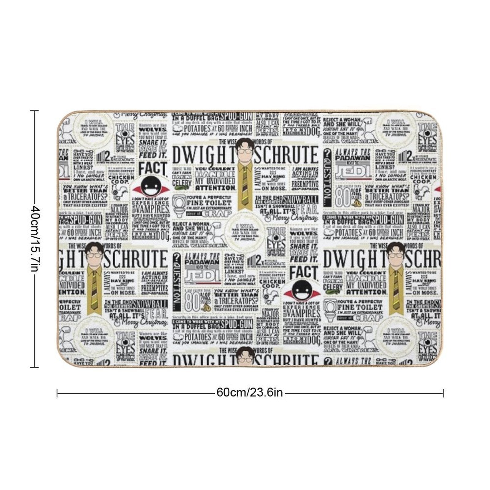 The Wise Words of Dwight Schrute (Light Tee)  Non-Slip Bath Mat