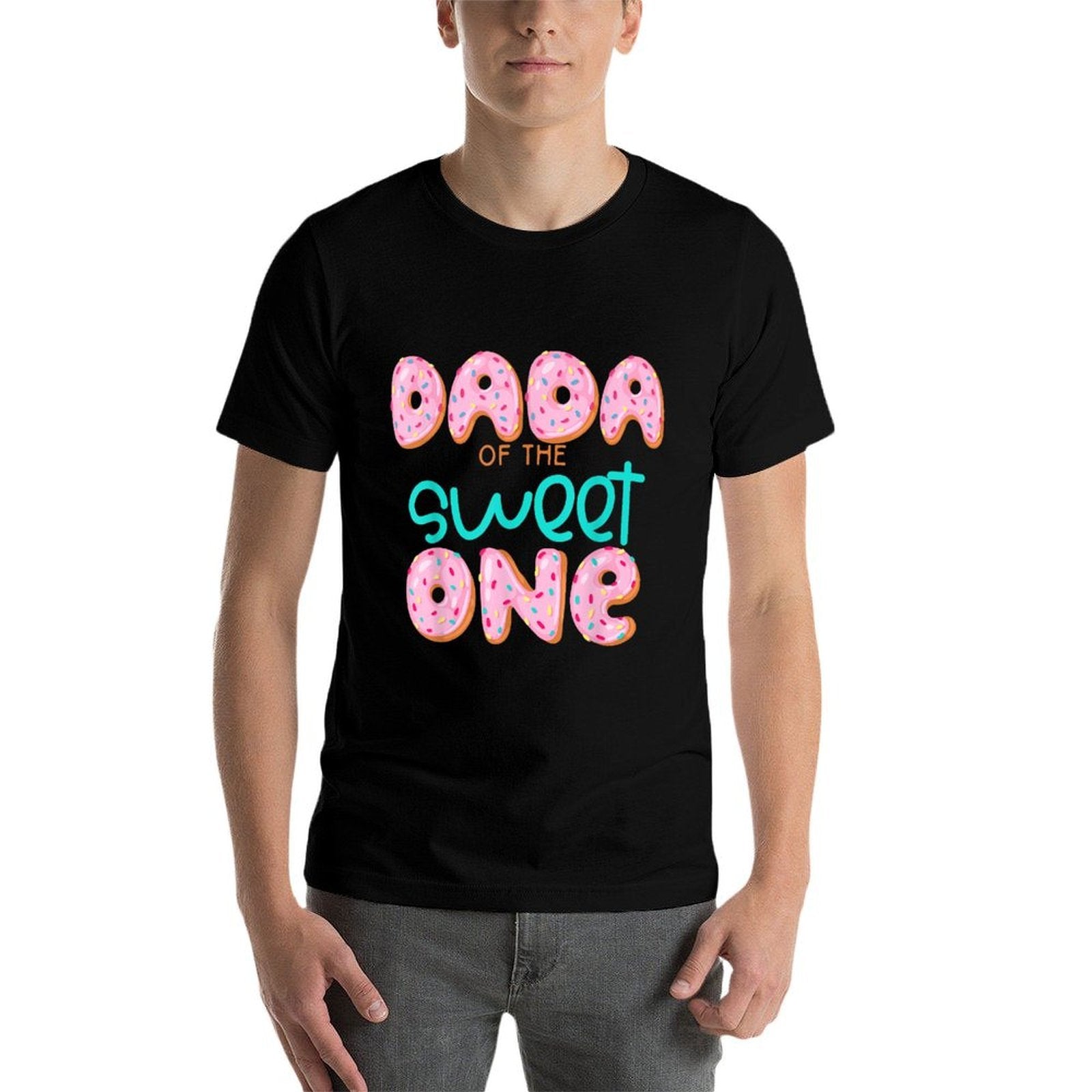 Dada of The Sweet One First Birthday Matching Family Donut  Lightweight T-Shirt