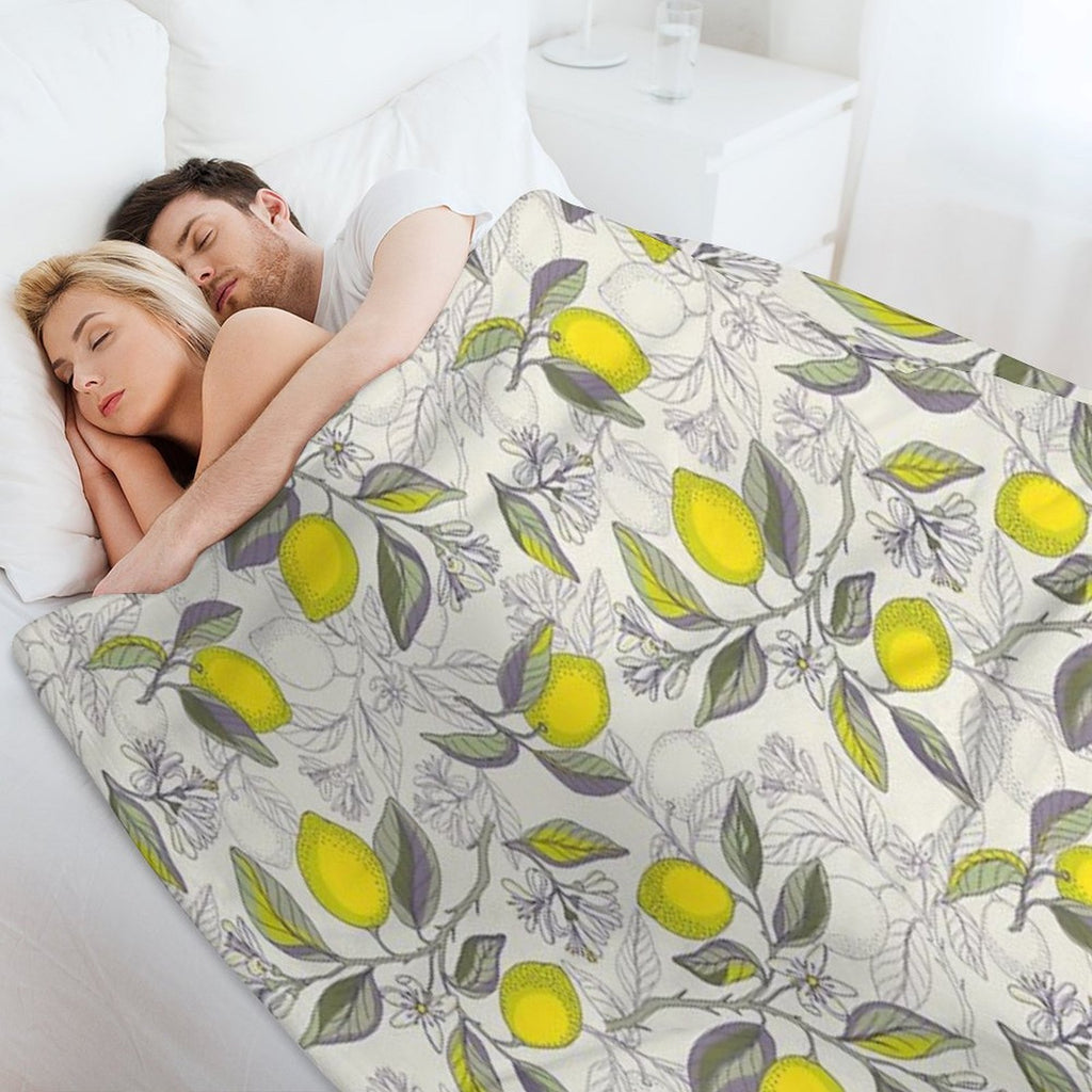 Lemon Pattern Gift-ready Throw Blanket
