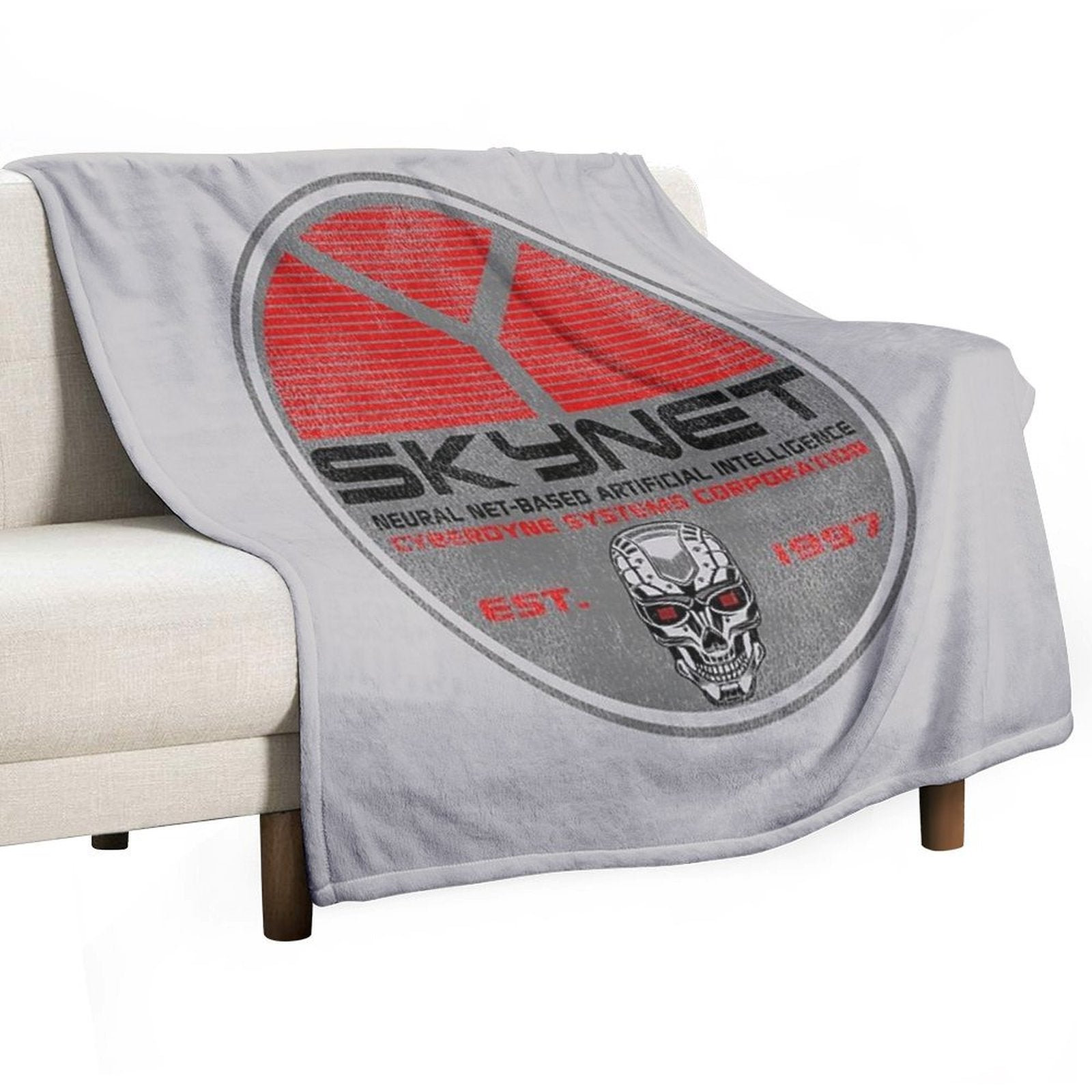 Skynet Oval Worn Lts Easy Care Throw Blanket