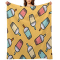 Bubble Tea Pattern Multi-functional Throw Blanket