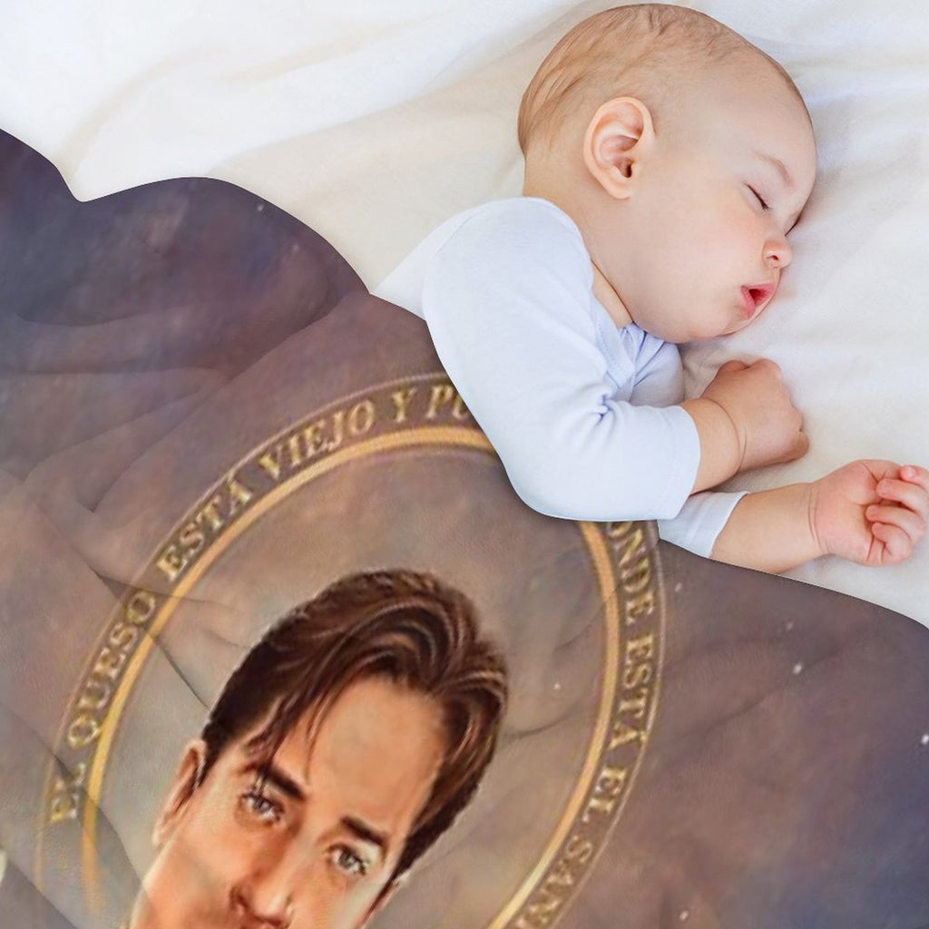 Saint Brendan of Fraser, Brendan Fraser Original Religious Painting Premium Throw Blanket