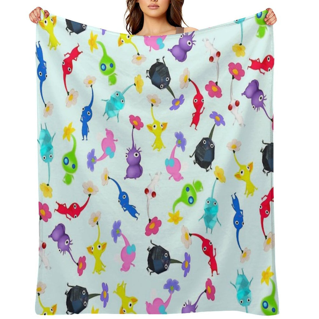 ALL Pikmin Velvety-soft Throw Blanket