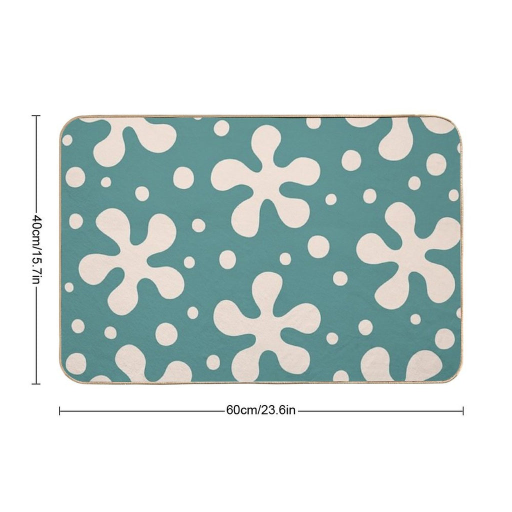 Pretty Mid Century Modern Floral Pattern 843  Versatile Bath Mat