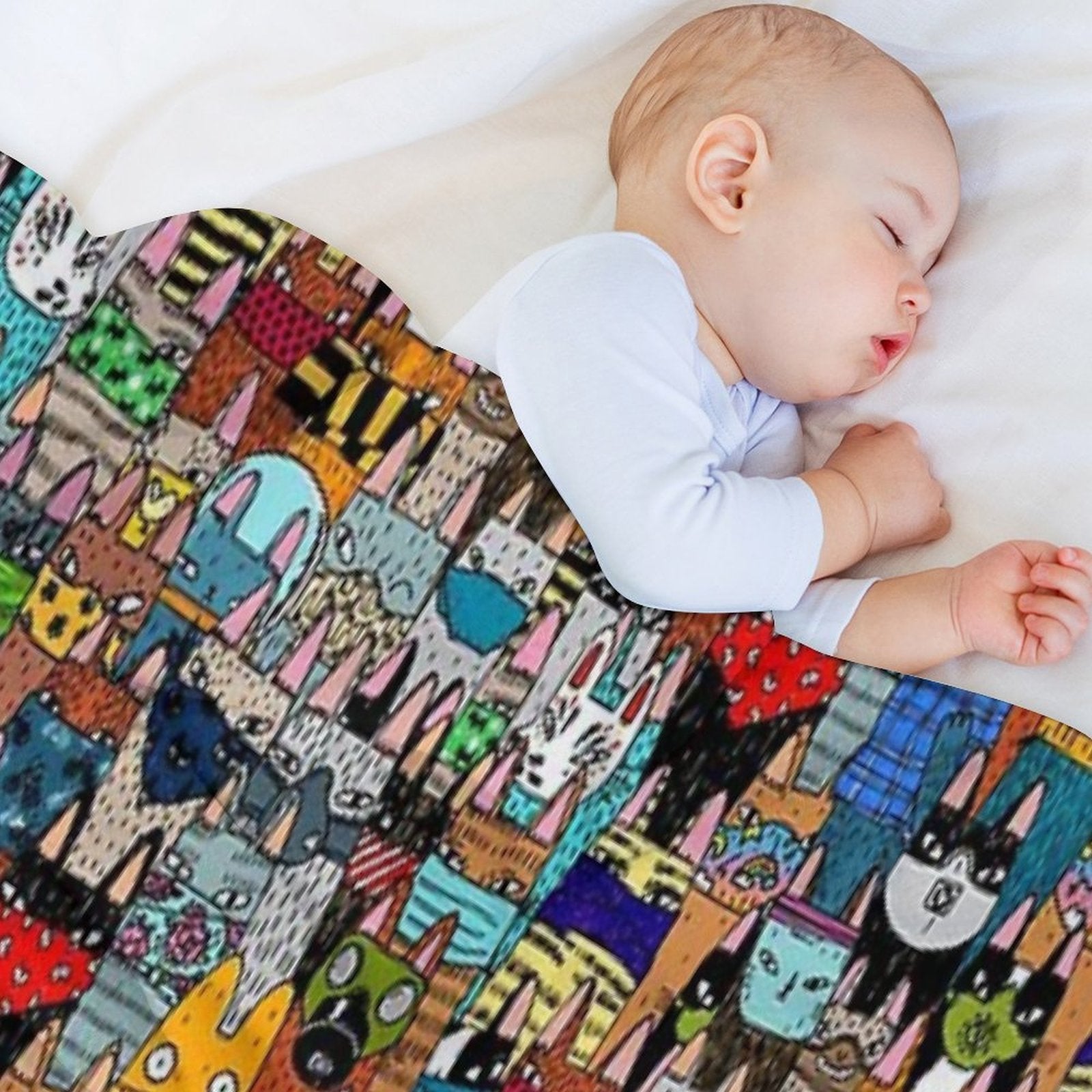 Cats in The Disguise Travel-friendly Throw Blanket