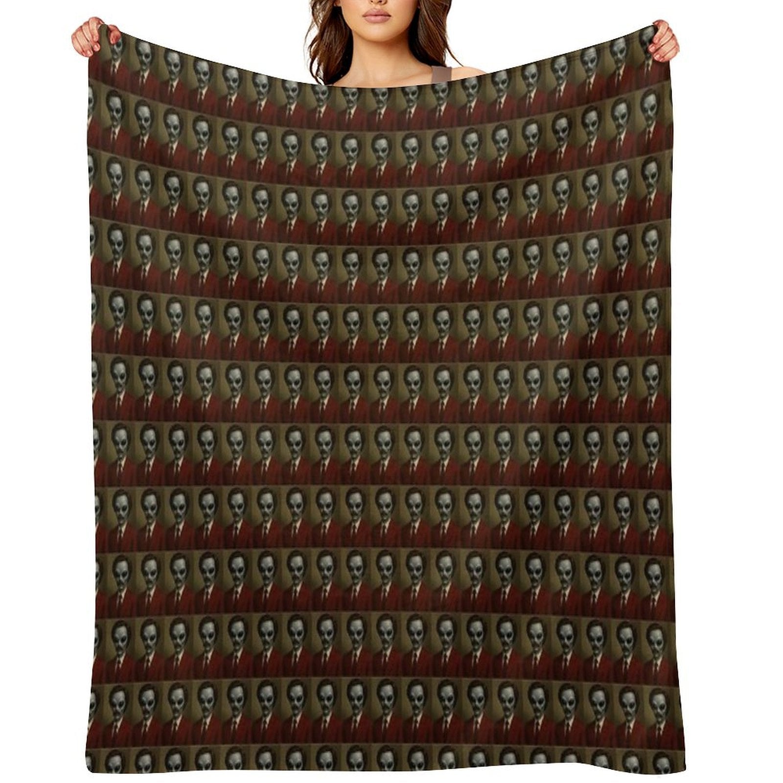 Ron Burgundy Machine-washable Throw Blanket