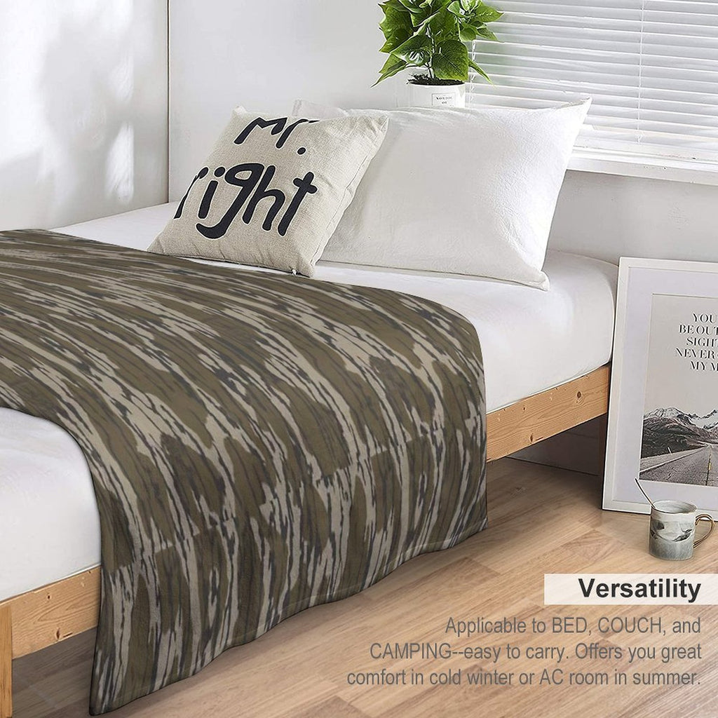 Everything Bottom Lands Camo Durable Throw Blanket