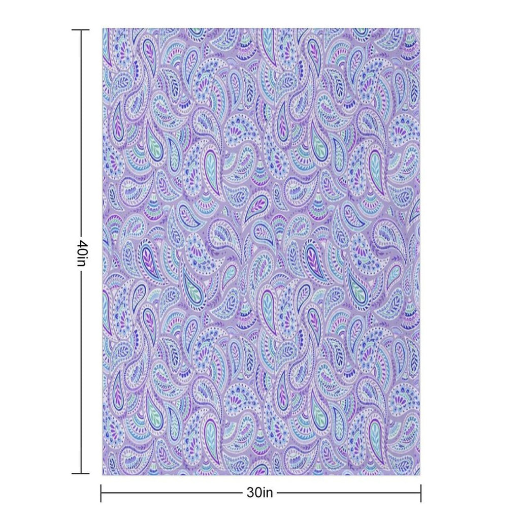 Purple Paisley Eco-conscious Throw Blanket