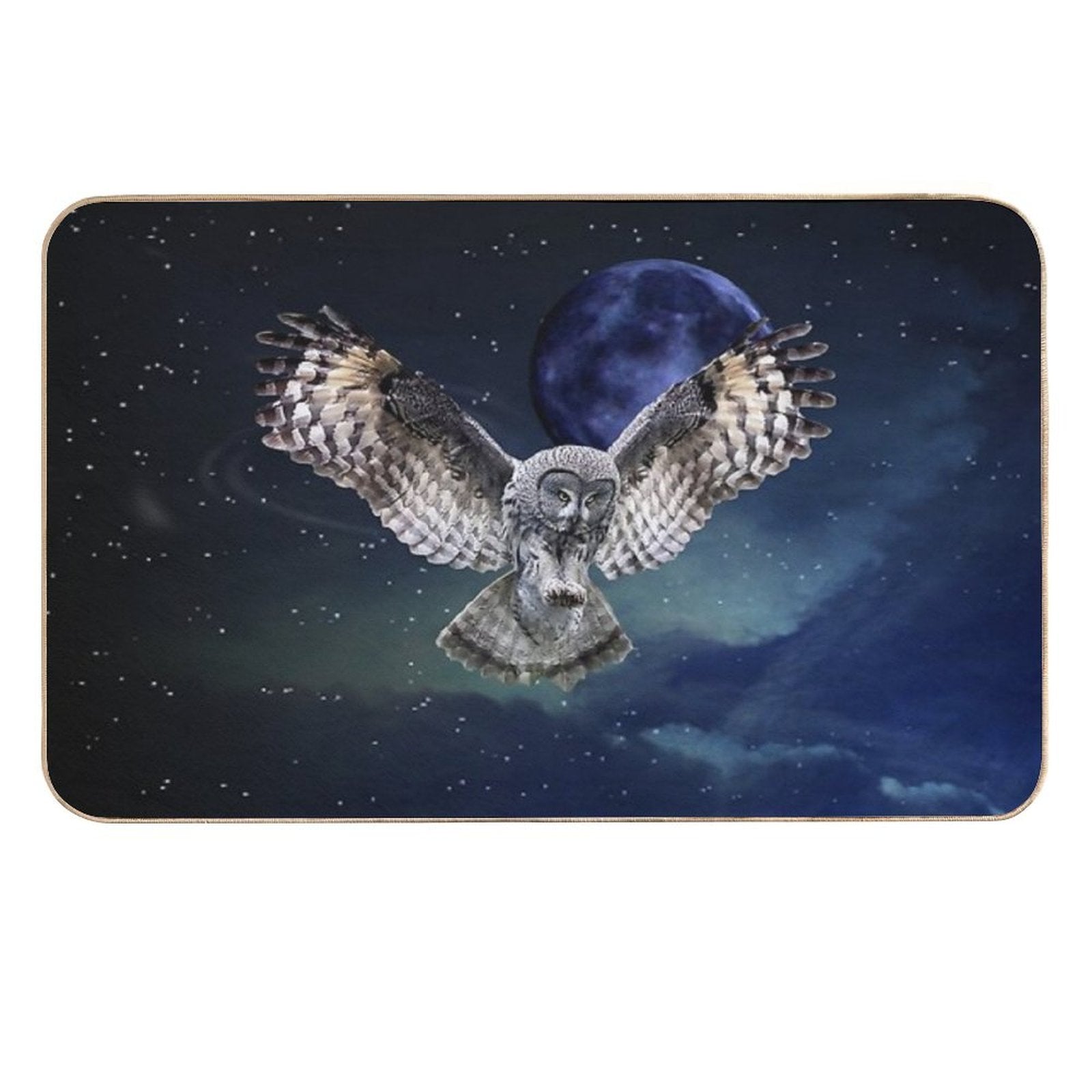 Owl in Flight  Long-Lasting Bath Mat
