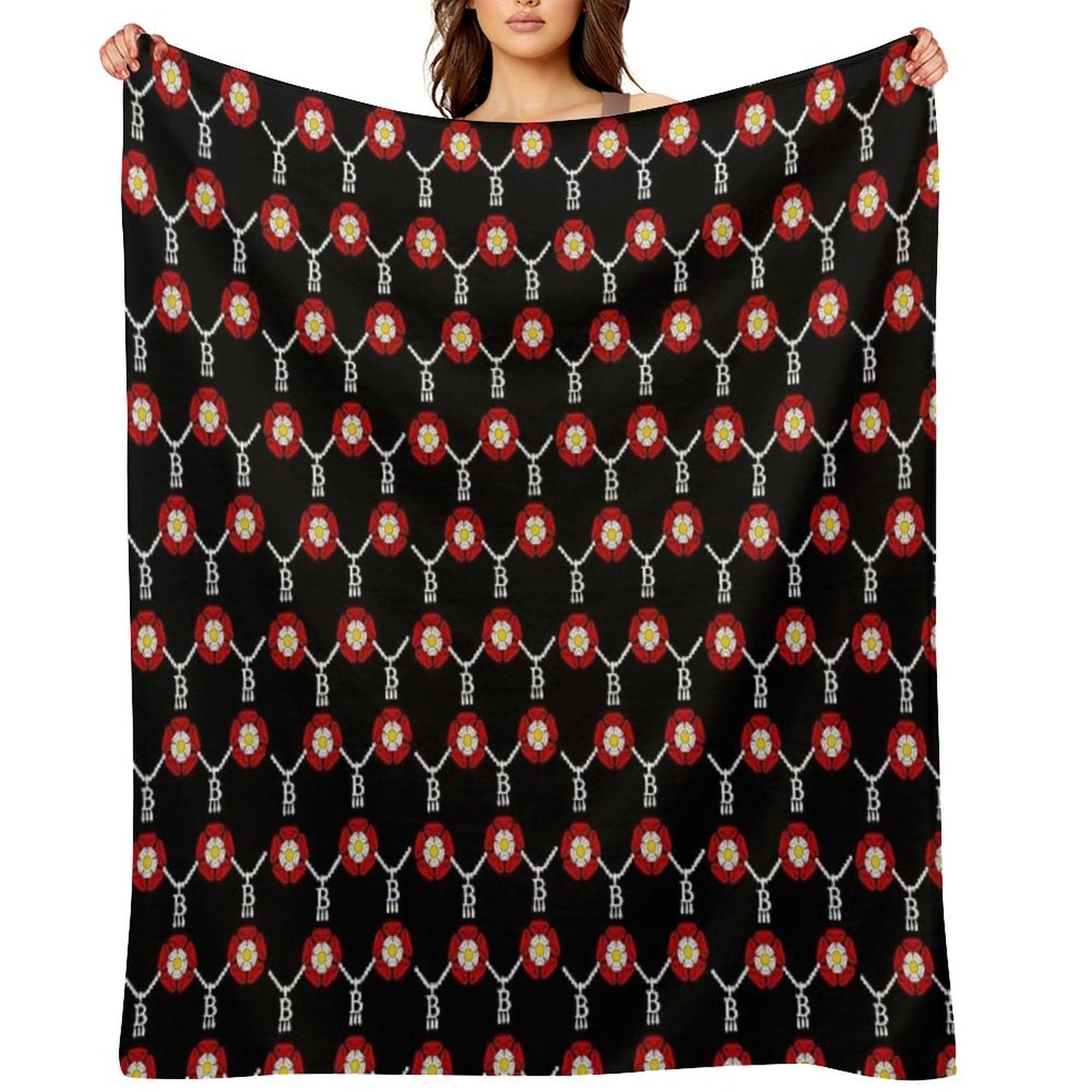 Anne Boleyn Tudor Rose Gift-ready Throw Blanket