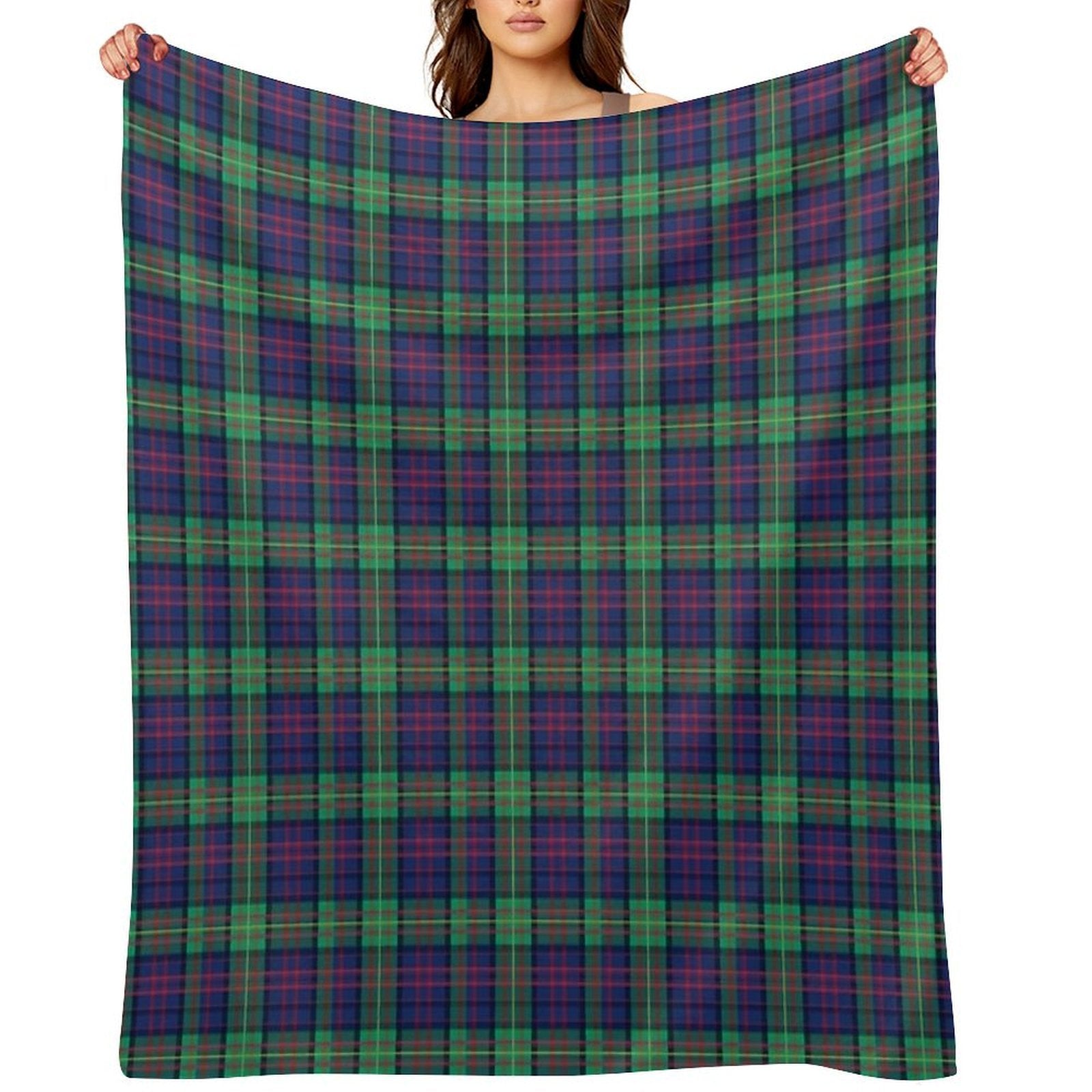 Carnegie Mellon University Tartan Plaid Versatility Throw Blanket
