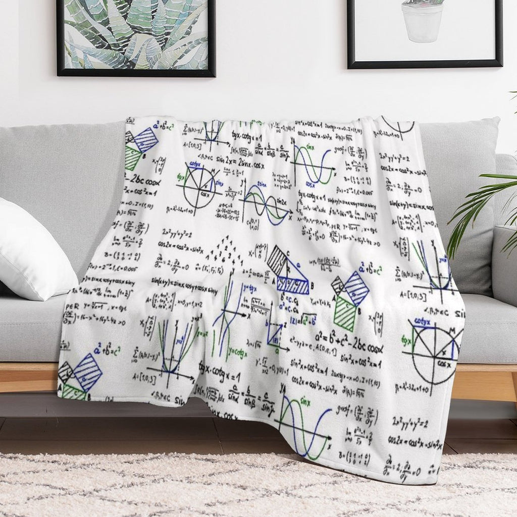 Mathematics Formulas And Numbers Durable Throw Blanket