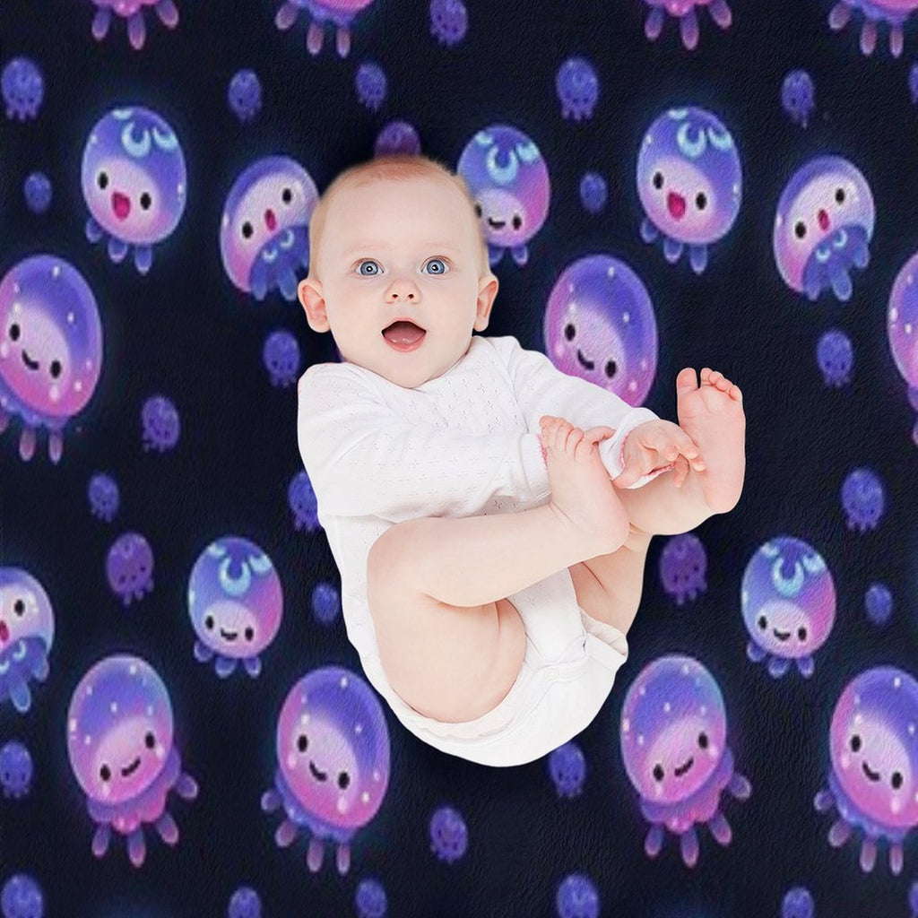 Baby Jellyfish Easy Care Throw Blanket