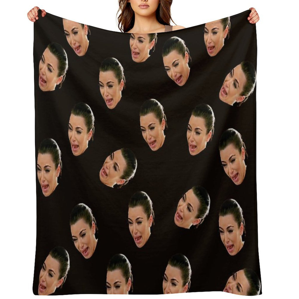 Crying Kim Kardashian Velvety-soft Throw Blanket