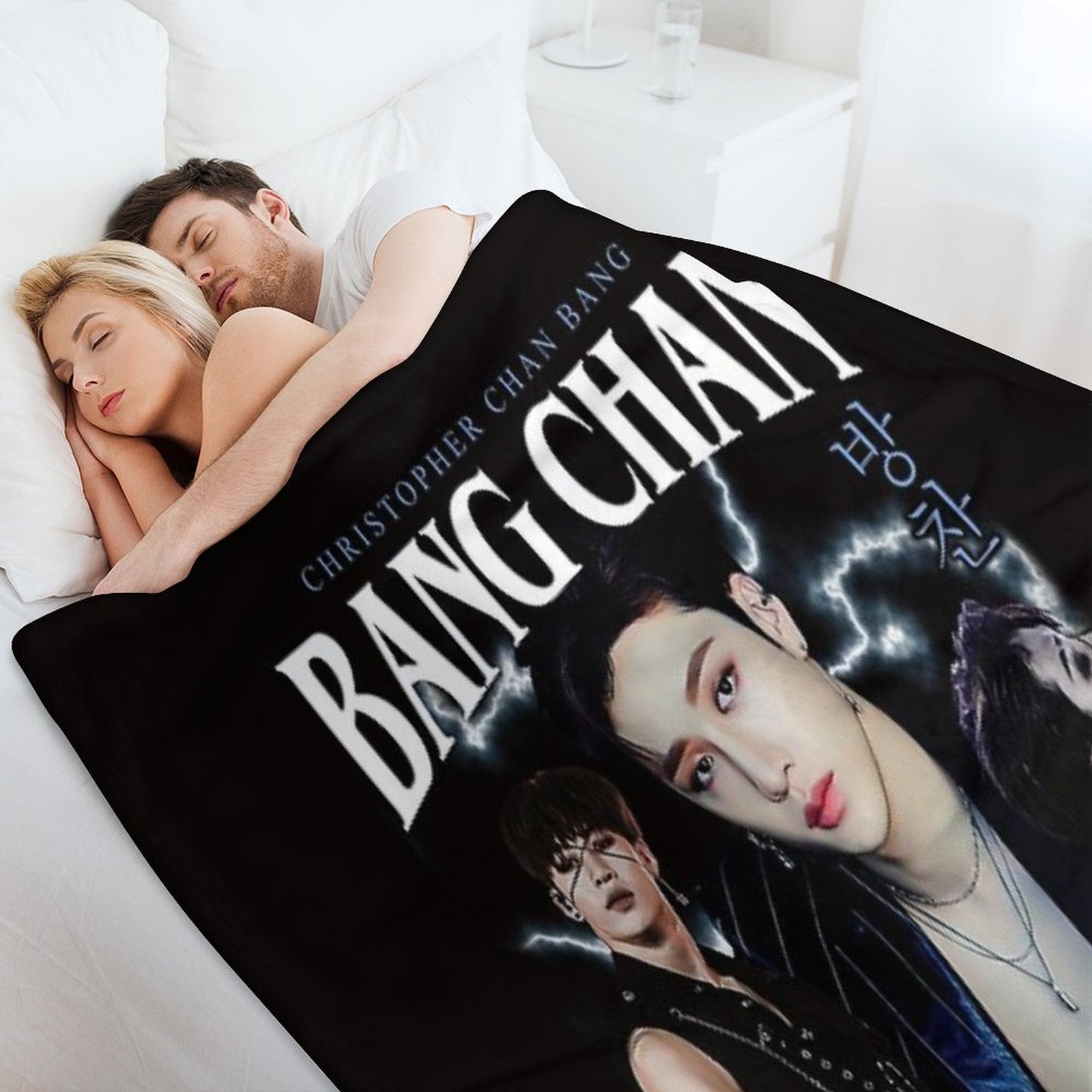 Bang Chan Shirt Vintage 90 Retro T Shirt Tee Easy Care Throw Blanket