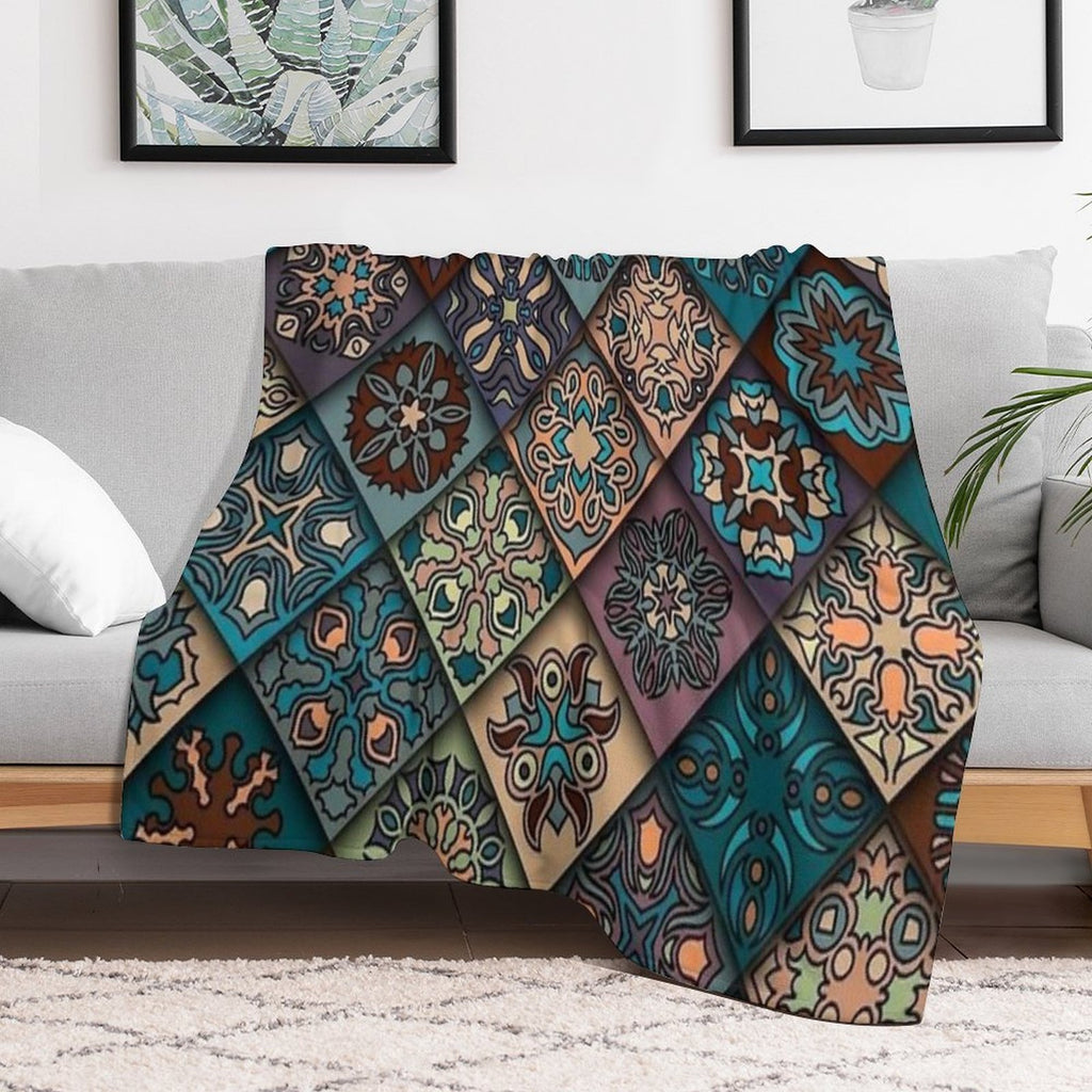 Abstract Style Velvety-soft Throw Blanket