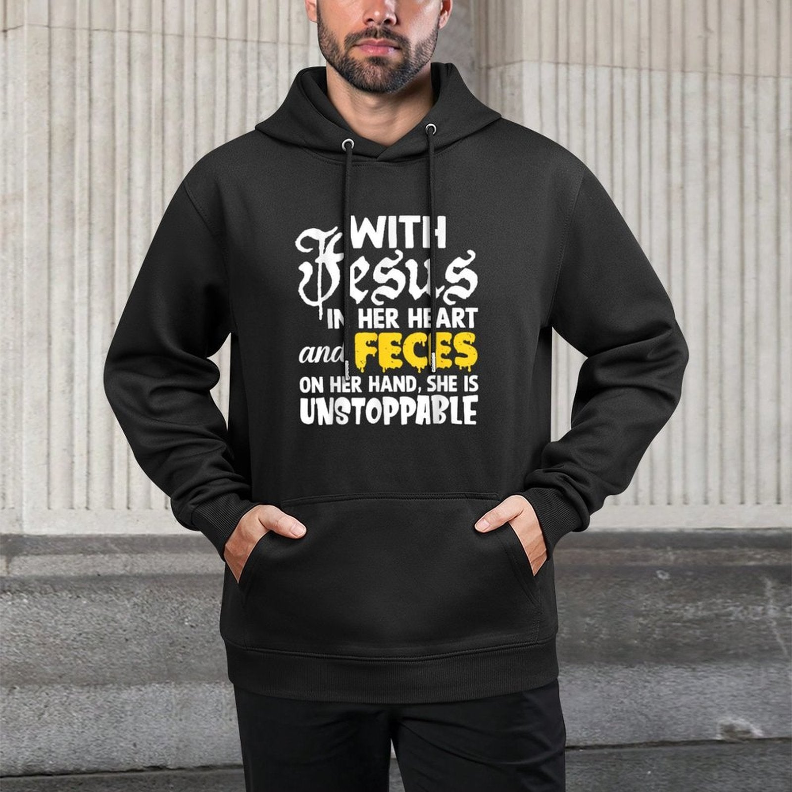 Cringe Jesus Meme Oddly Specific Stupid Funny Weird Humor Relaxed Fit Hoodie