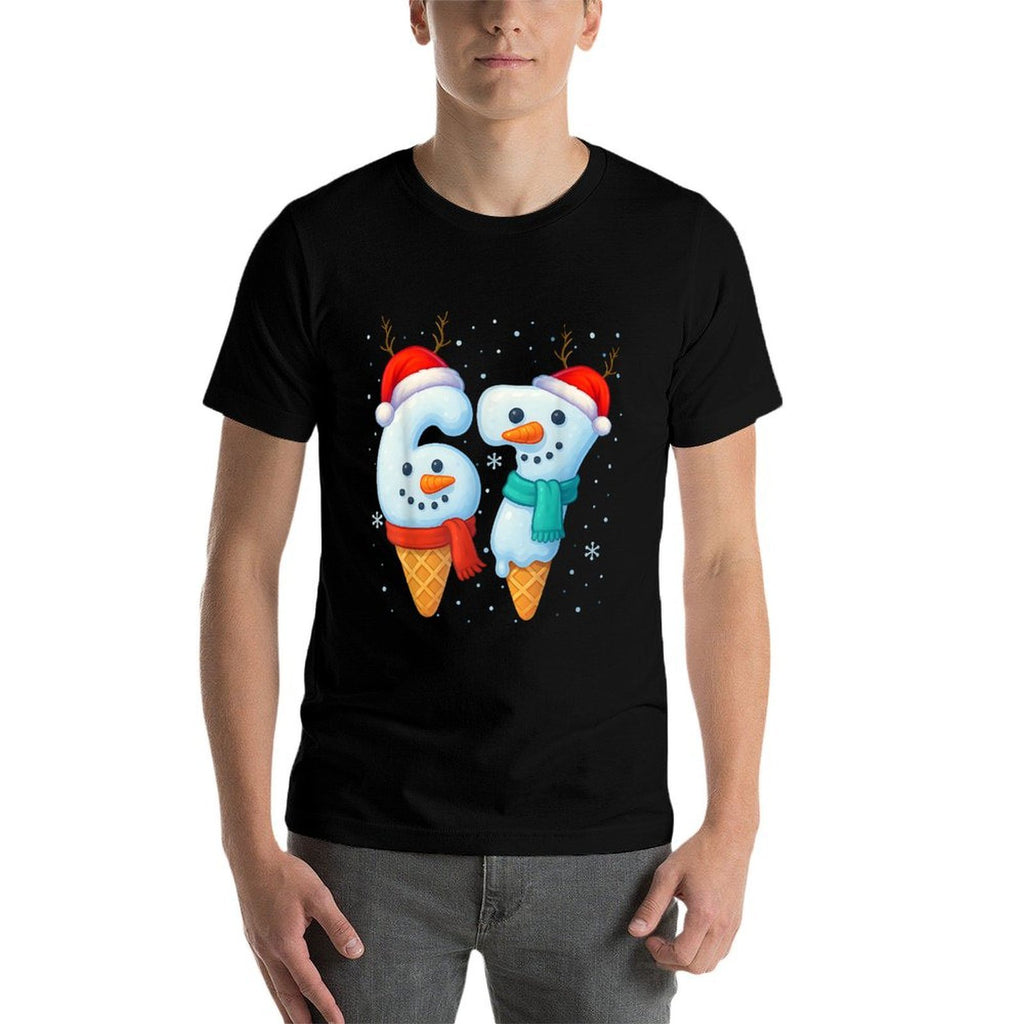 67 Meme Six Seven for Kids Women Men Boys Girls Christmas  Cotton T-Shirt