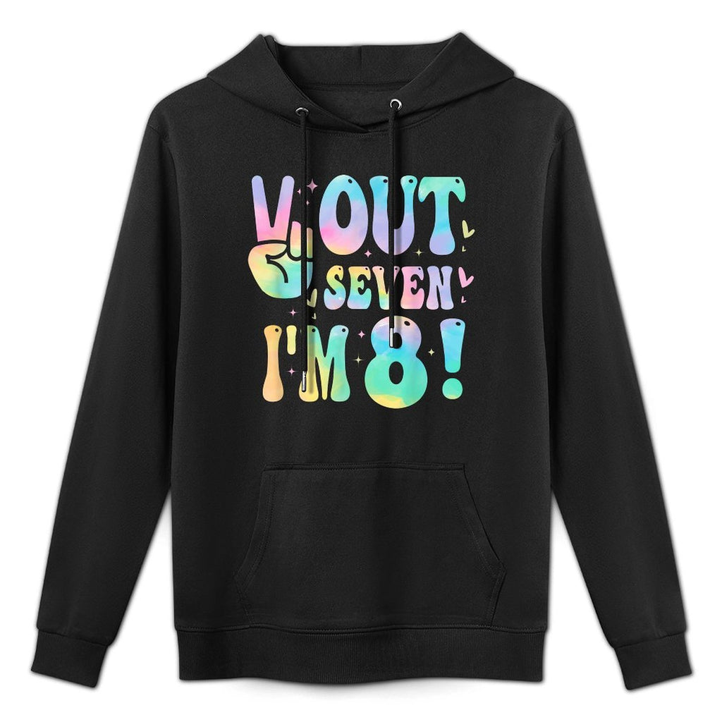 Peace Out Seven I'm 8 Year Old Girl 8th Birthday Tie Dye Unisex Design Hoodie