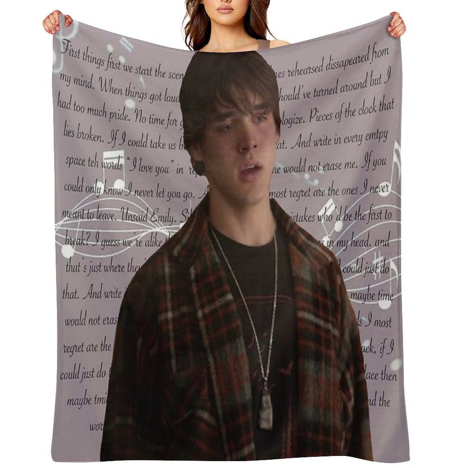 Unsaid Emily Lyrics Premium Throw Blanket