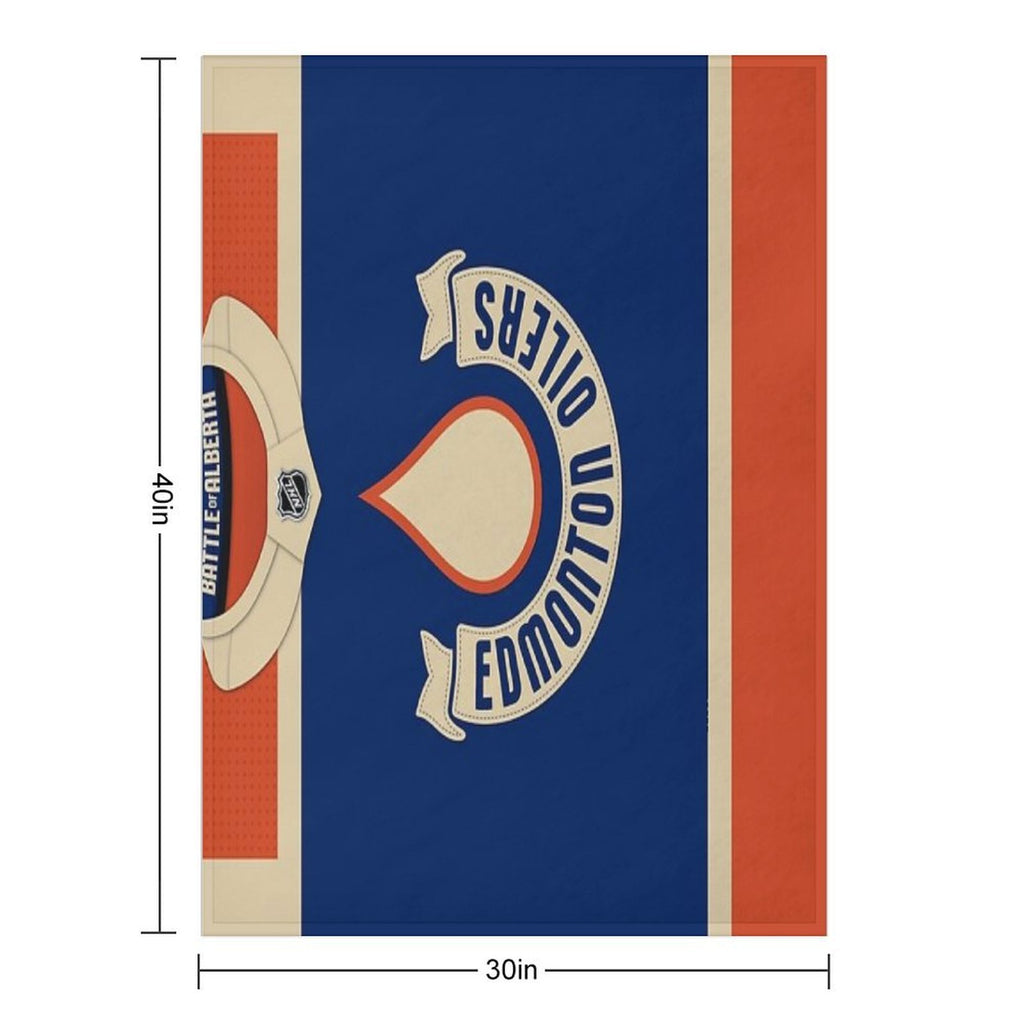 Edmonton Oilers 2023 Heritage Classic Jersey Throw Blanket Anti-pilling Throw Blanket