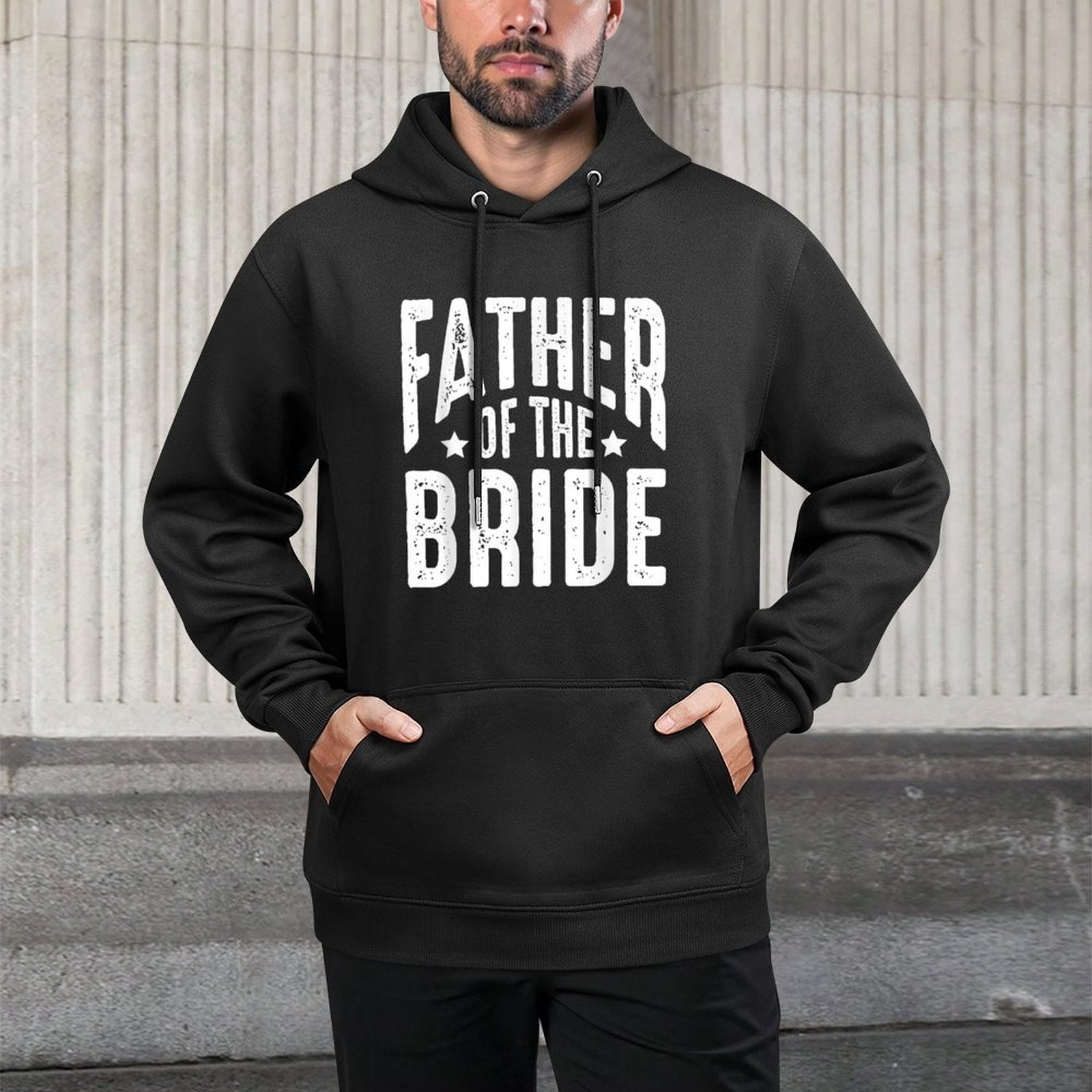 Father Of The Bride  Wedding T-shirt Adjustable Hood Hoodie