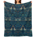 Bird by William Morris, 1878 Wrinkle-free Throw Blanket