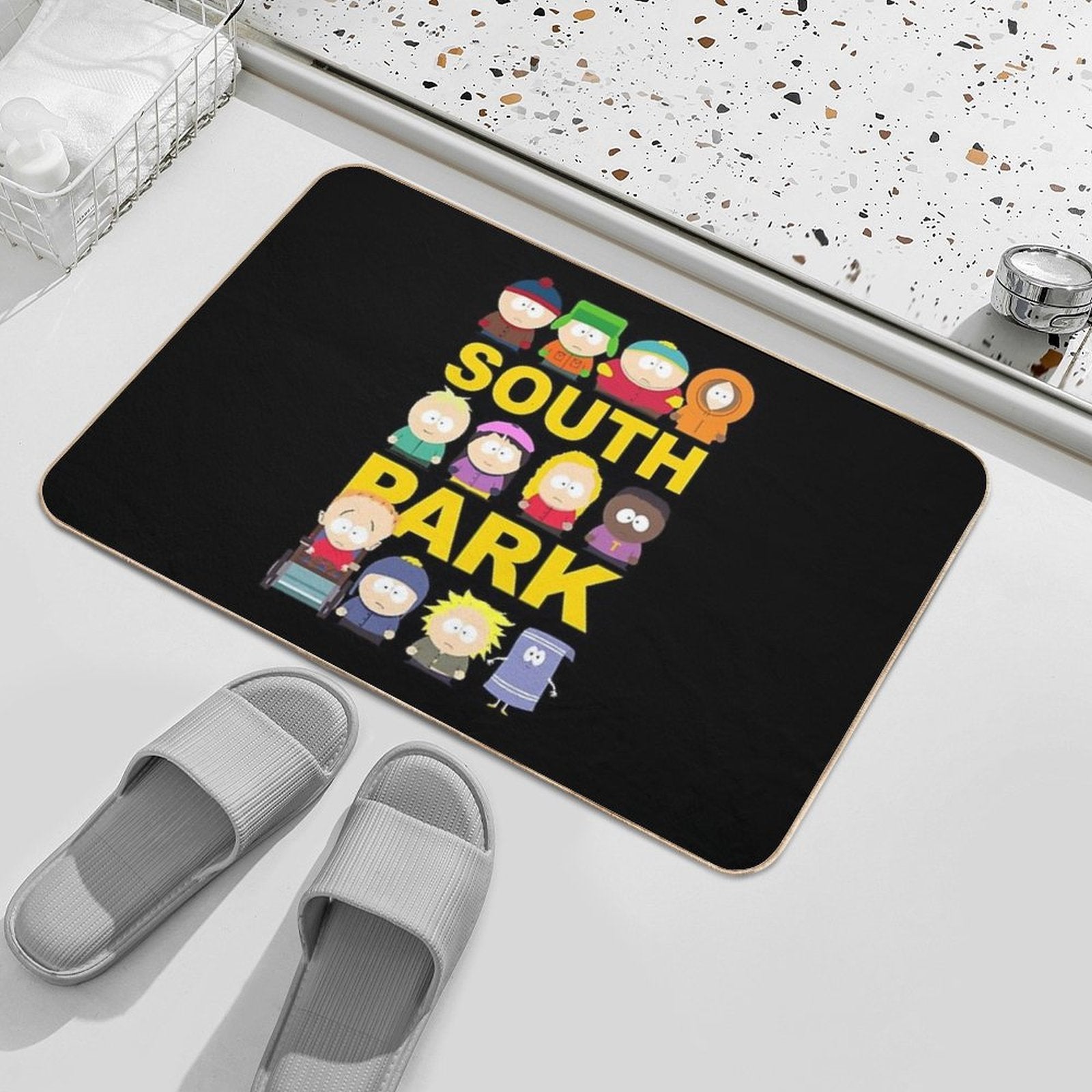 Text Color South Art Park Trey Parker Gift for Fans  High-Traffic Bath Mat