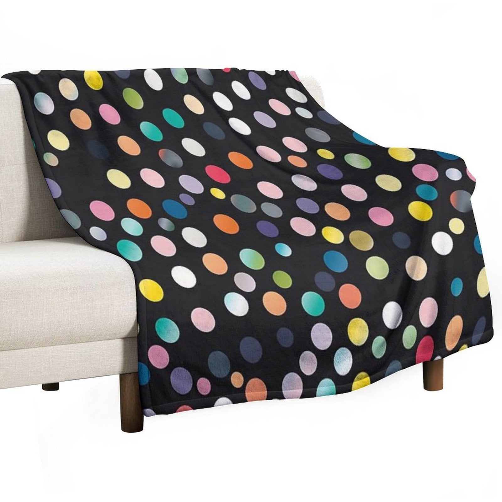 Rainbow Glitz Sustainable Throw Blanket