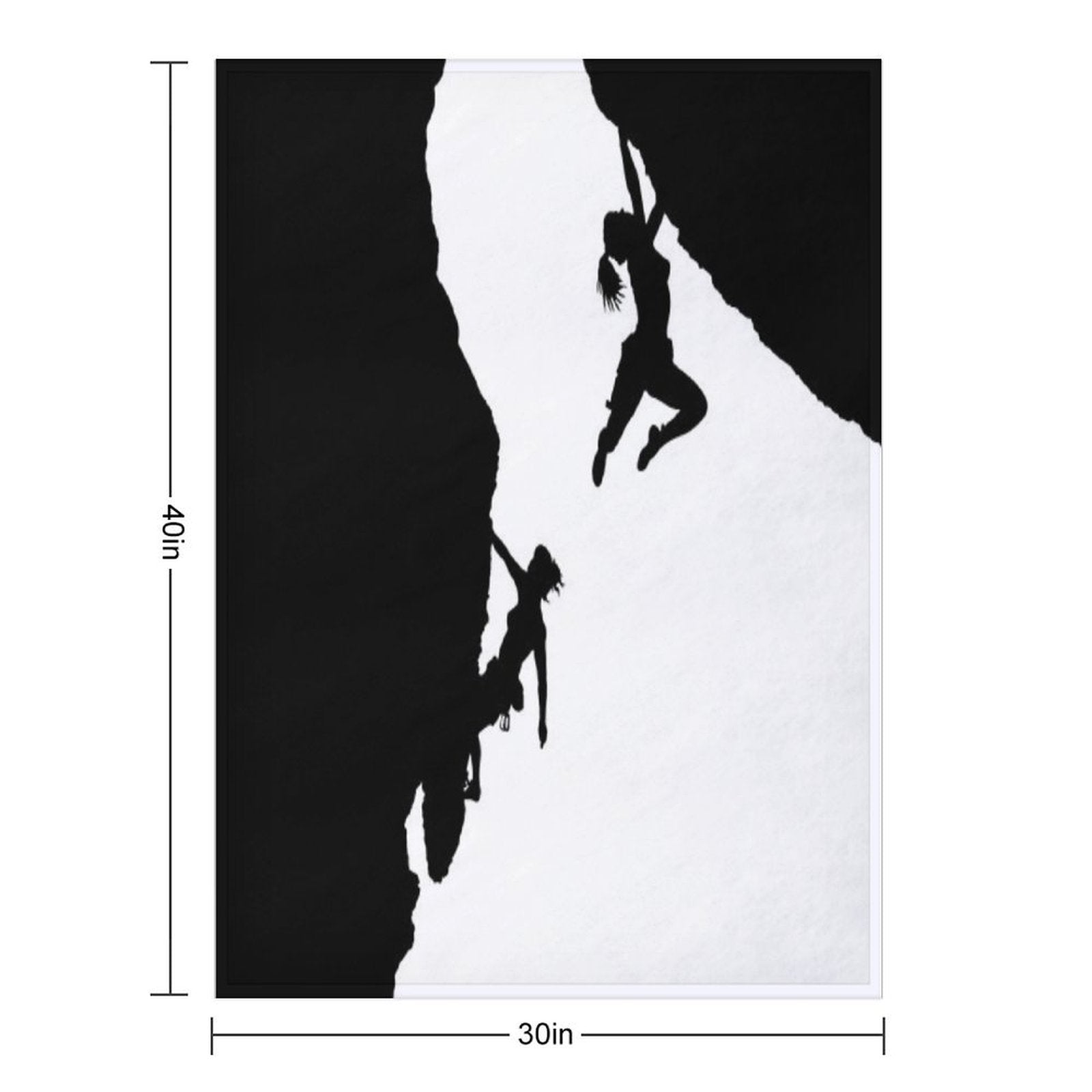 Women Rock Climbing Premium Throw Blanket