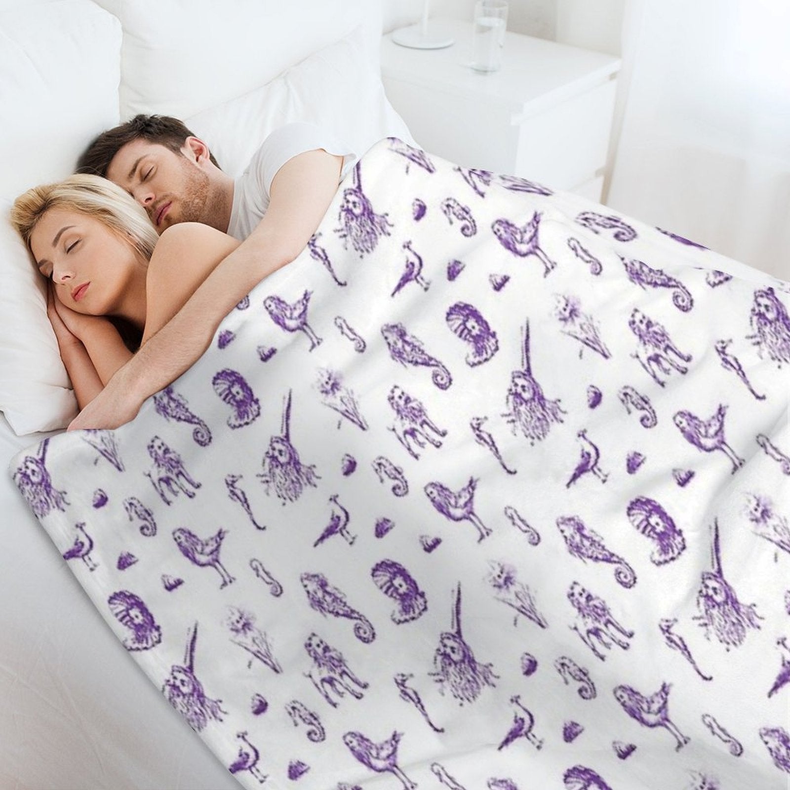 Rent-Free Blackbeard Sketches - Purple Lightweight Throw Blanket